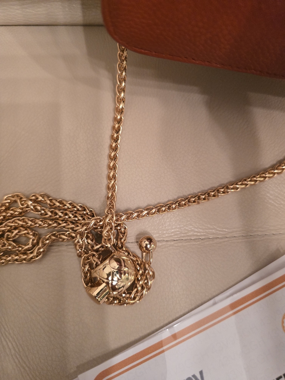 Chanel Brick Red Leather Quilted Chain Wallet-On-Chain - Picture 12 of 17